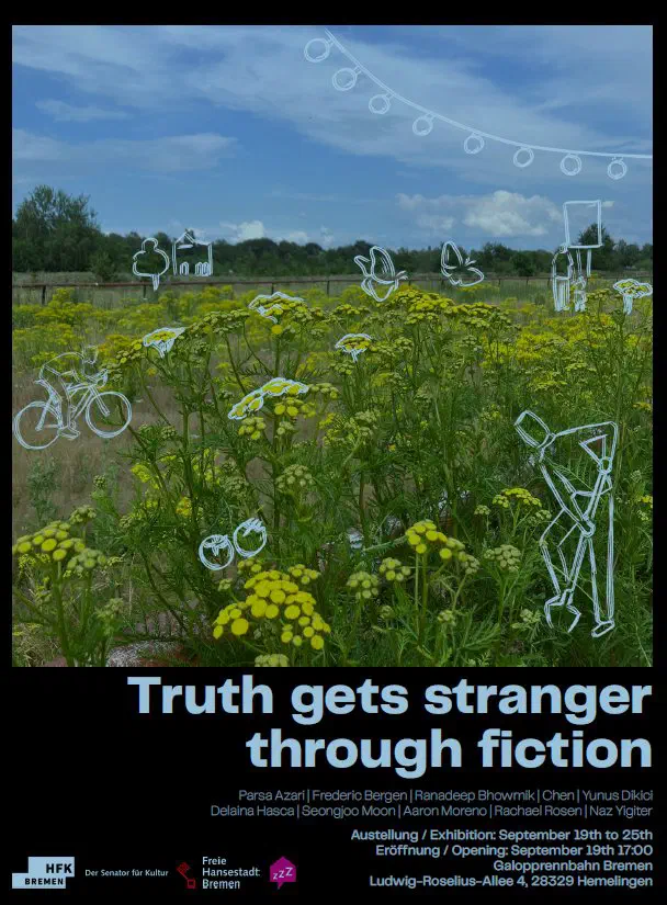 ausstellung truth gets stranger through fiction flyer